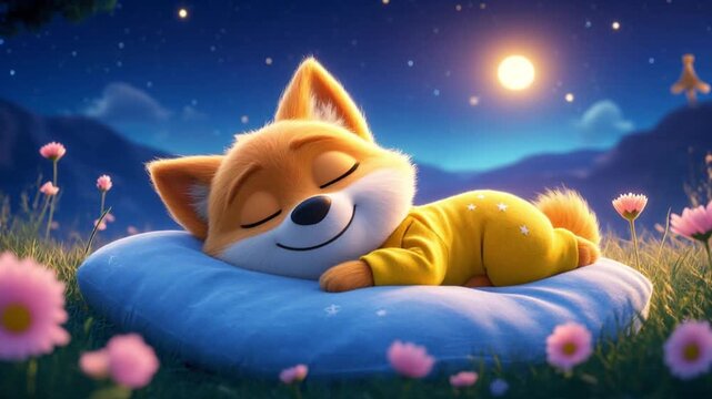 Seamless loop baby lullaby sleep video 