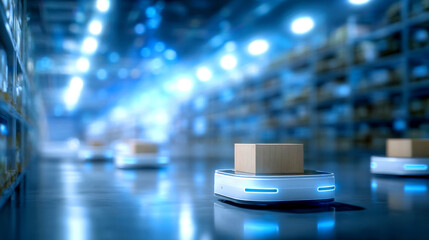 Autonomous delivery robot warehouse package logistics automation indoor robotics transport
