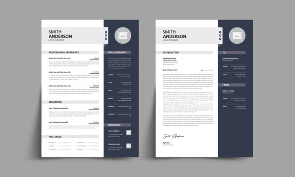 Minimalist Resume and Cover Letter Template | Clean Modern CV Design for Professionals