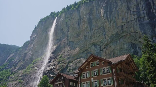 Staubbach Falls in Lauterbrunnen Valley, Switzerland &ndash; 30 July 2025