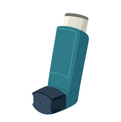 Asthma Inhaler Illustration Isolated on White Background