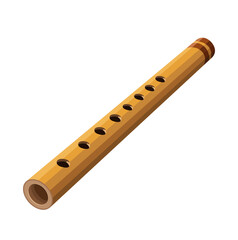 Naklejka premium Bamboo Flute Musical Instrument Illustration Isolated on White Background