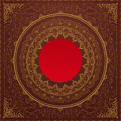 Islamic background with calligraphy ramadan kareem vector greeting card 