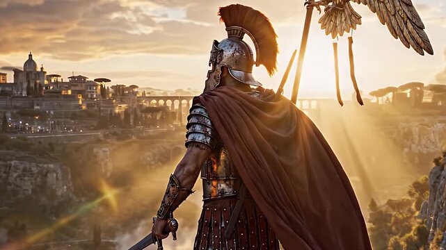 The First Light of Conquest: A Cinematic and Stoic Warrior's Gaze
