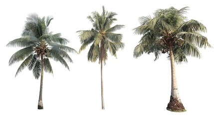 Obraz premium bark. Tropical coconut trees with distinct textures, isolated for a crisp botanical focus. gardening catalogs, home-decor guides, designed for home decor and floral branding, used by clinicians.