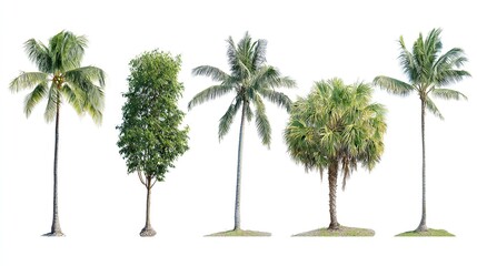 Obraz premium bark. Tropical coconut trees with distinct textures, isolated for a crisp botanical focus. gardening catalogs, home-decor guides, designed for home decor and floral branding, used by clinicians.
