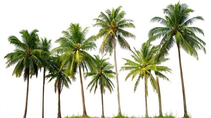Fototapeta premium bark. Tropical coconut trees with distinct textures, isolated for a crisp botanical focus. gardening catalogs, home-decor guides, designed for home decor and floral branding, used by clinicians.