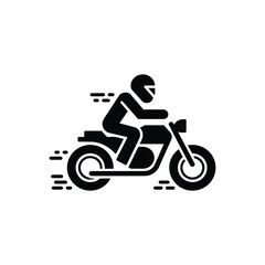 Motorcyclist in Helmet Rides Motorcycle with Motion Trail Effect on Transparent Background