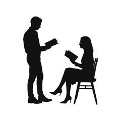Professional Consultation Silhouette Illustration