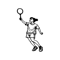 tennis player vector illustration