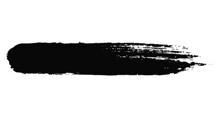 Black ink brush stroke for design element use