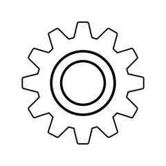 Settings Cogwheel Icon — Modern Gear Vector Graphic.