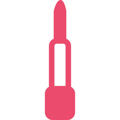 Pink Lipstick Icon With White Center On Transparent Background