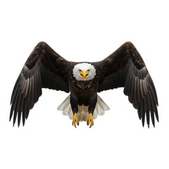 Bald eagle symbolizing freedom and power, perfect for patriotic designs, wildlife conservation campaigns, educational materials, and wildlifethemed products.