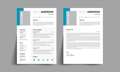 Modern Professional Resume & Cover Letter Template  Clean Minimalist CV Design