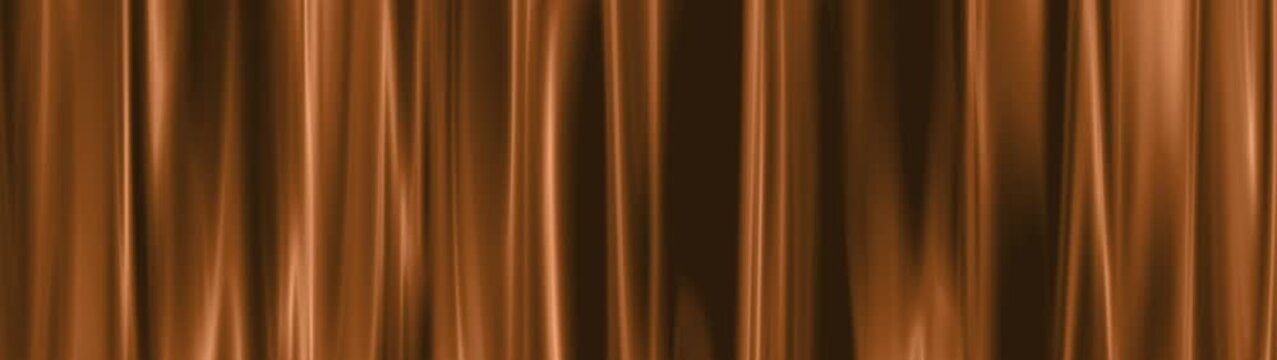 Brown theater curtain background. Colorful naturalistic Gradient Red curtains. Red closed curtain in theater. Velvet fabric cinema curtain background animation.