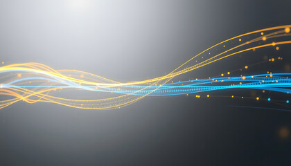 Futuristic blue vector wave pattern background with abstract light curves and motion lines