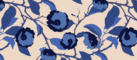 Abstract Floral, Scarf, Dupatta, Shawls Pattern with artistic brush strokes in gold, black, and gray tones, perfect for fabric, wallpaper, and decor.	