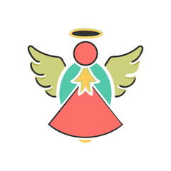 Illustration of a simple cartoon angel art