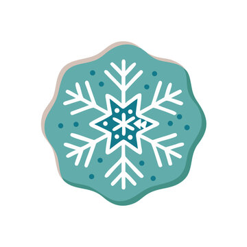 Gingerbread cookie with snowflake design