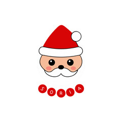 Cartoon santa claus with soria lettering