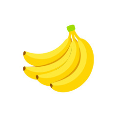 A bunch of yellow bananas on white background © Nayeem