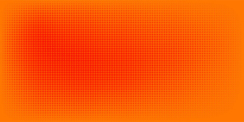 Dots halftone orange color pattern gradient texture with technology digital background. Dots pop art comics with summer background.