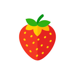 Illustration of a stylized red strawberry