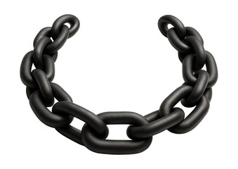 Obraz premium Matte black chunky chain necklace featuring large links.