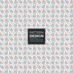 Abstract organic leaf pattern seamless repeat textile design template vector