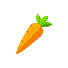 Illustration of a single cartoon carrot