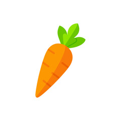 Illustration of a single cartoon carrot