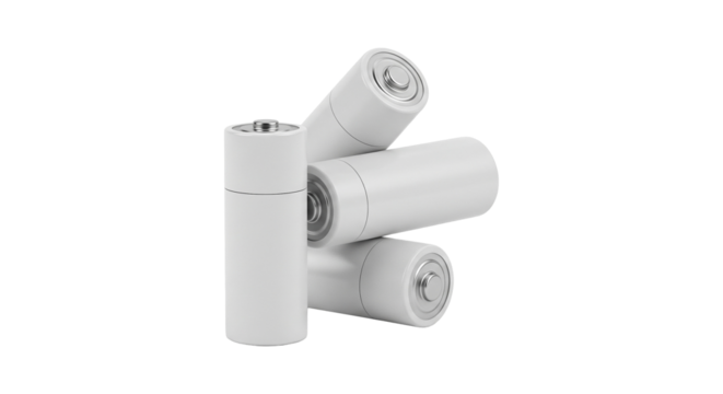 ノーブランドの電池（PNG・透過・素材）