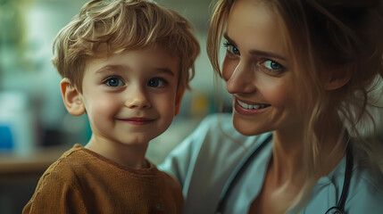 Child and Doctor Illustration: A Tender Moment of Care