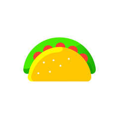 Two tacos with different fillings shown here