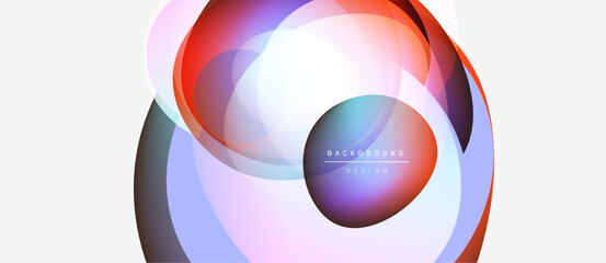 Obraz premium Abstract fluid shapes, vibrant colors blend. Modern design, dynamic composition, smooth gradients create visual interest.