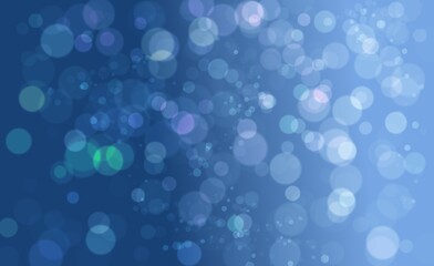 Soft blue bokeh background with glowing light circles, perfect for Christmas and New Year designs. Festive winter backdrop for greeting cards, posters, or holiday invitations.
