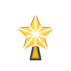 Golden star with a blue and gold base art on transparent background