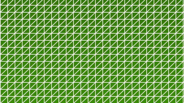 Bright green low poly triangle pattern animation with white lines. Smooth motion background.