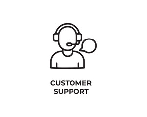 Customer support vector icon vector design illustration