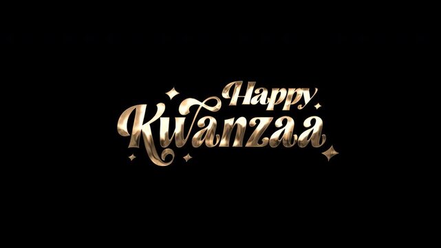 Happy kwanzaa animation for holiday designs. Festive graphic for greeting cards, social media posts, and decorations.