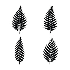 Naklejka premium set of leaves silhouettes