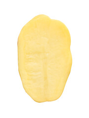 One half of potato isolated on white background with clipping path