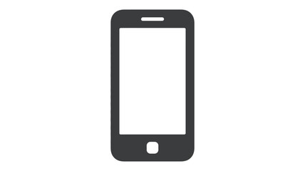 Flat vector illustration of a smartphone outline icon for digital and print applications vector