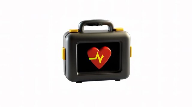 A black toolbox with a red heart icon in the center, symbolizing care and love.
