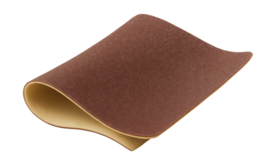 Flexible sponge-backed sandpaper for contour sanding on detailed woodworking tasks.