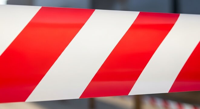 Safety barricade tape &mdash; caution construction pattern