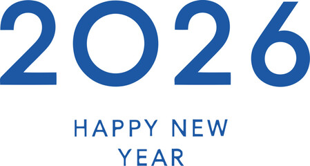 Happy new year 2026 vector illustration scalable eps icon