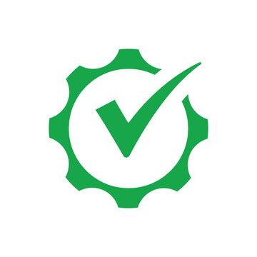 Green proof and correct icon check concept vector template
