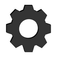 setting icon. Trendy Flat style for graphic design, logo, Web site, social media, UI. Settings isolated flat vector icon. Gear symbol. Vector gear tool or button for web application .